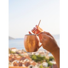 Bakır Concept Bakır Kupa Bardak Tombul Model Bakır Renk
