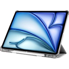 Five-E Apple iPad Pro 12.9 Inc 6. Nesil (2022) Kalemlikli Standlı Yarı Saydam Hard Pc Kılıf A2436 A2437 A2764