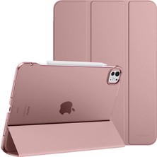 Five-E Apple iPad Pro 11 Inc 5. Nesil M4 (2024) Kalemlikli Standlı Yarı Saydam Hard Pc Kılıf A2836 A2837