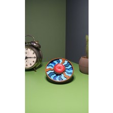 Wood-X Ahşap Mdf Girdap Tasarım Tealight Mumluk, Tekli Daire Renkli Mumluk/şamdan /tütsülük 10X10 cm