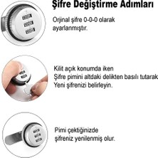 Alet Çantam Aletçantam Şifreli Dolap Çekmece Kilidi - Kapak Kalınlığı Maksimum 15MM