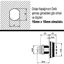 Alet Çantam Aletçantam Şifreli Dolap Çekmece Kilidi - Kapak Kalınlığı Maksimum 15MM