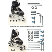 Sportaj Denge Seti Çocuk Paten Birleştirme Vida Seti Pateni 4 Teker Yapma Aparatı