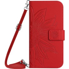 Dgplz Store Samsung Galaxy S24 Fe Için Crossbody Güneş Çiçeği Pu Kılıf (Yurt Dışından)