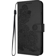 Dgplz Store Tecno Camon 30 Pro Için Datura Kabartmalı Pu Kılıf (Yurt Dışından)