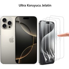 Iphone 16 Pro Uyumlu Uyumlu Ön Body Ultra Ekran Koruyucu Şeffaf  Nano Jelatin