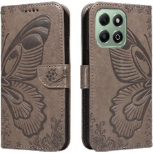 BDT Boutique Onur X6B Ayrılabilir El Kayışı Kabartmalı Kelebek Yüksek Flip Case (Yurt Dışından)