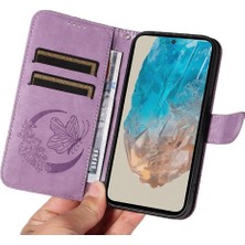 BDT Boutique Samsung Galaxy M35 Ayrılabilir El Kayışı Kabartmalı Kelebek Için Flip Case (Yurt Dışından)