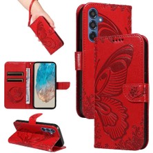 BDT Boutique Samsung Galaxy M35 Ayrılabilir El Kayışı Kabartmalı Kelebek Için Flip Case (Yurt Dışından)