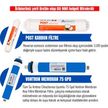 Açık Kasa Su Arıtma Cihazı 5'li Filtre Seti - 75 Gpd Vontron Membranlı