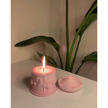 Yeyu Candles Pembe Atlı Karınca Kutulu Inci Tozlu Mum / Pink Carousel Pearl Powder Candle