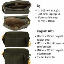 Cappadocia Vintage 4009 Ephesus Salaş Omuz Postacı 15.6 Inç Laptop Okul Seyahat Günlük Çanta