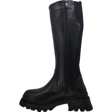 Albini 25100598  Deri Lastik Detaylı Kadın Çizme Modeli