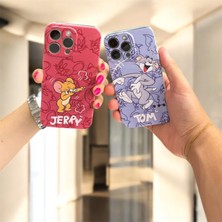 Case Mood Apple iPhone 15 Pro Max Uyumlu Tom ve Jerry Telefon Sevgili Çift Kılıfı