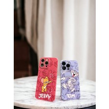 Case Mood Apple iPhone 15 Pro Max Uyumlu Tom ve Jerry Telefon Sevgili Çift Kılıfı