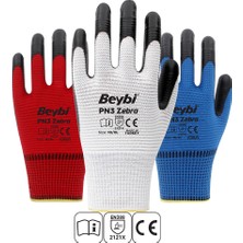 Beybi Pn3 Zebra Polyester Örme Nitril Eldiven (1 Paket: 12 Çift)