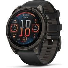 Garmin Fenix 8 – 47MM, Amoled Sapphire Karbon Gri Dlc Titanyum Siyah/gri Kayışlı