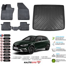 Kalite Oto Fiat Egea Cross Stepneli 2020 Sonrası 3D Bagaj Havuzu+3d Araca Özel Paspas Takımı Birebir Uyumlu