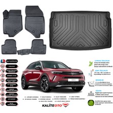 Kalite Oto Opel Mokka Elektirikli 2021 Sonrası 3D Üst Bagaj Havuzu+3d Araca Özel Paspas Takımı Birebir Uyumlu