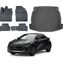 Kalite Oto Toyota C-Hr Hibrit 2024 Model 3D Bagaj Havuzu+3d Araca Özel Paspas Takımı Birebir Uyumlu