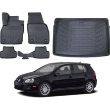 Kalite Oto Volkswagen Golf 5 2008 Model 3D Bagaj Havuzu+3d Araca Özel Paspas Takımı Birebir Uyumlu