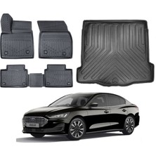 Kalite Oto Focus 4 Sedan 2021 Model Stepneli 3D Bagaj Havuzu+3d Araca Özel Paspas Takımı Luxury Serisi