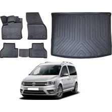 Kalite Oto Volkswagen Caddy 2018 Model 3D Bagaj Havuzu+Paspas Takımı