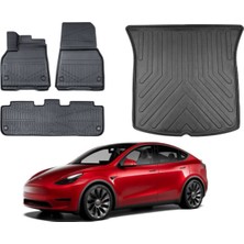 Kalite Oto Tesla Model Y 2023 Model 3D Bagaj Havuzu+3d Araca Özel Paspas Takımı Birebir Uyumlu