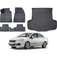 Kalite Oto Fiat Linea 2010 Model 3D Bagaj Havuzu+3d Araca Özel Paspas Takımı Birebir Uyumlu