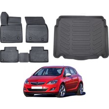 Kalite Oto Opel Astra J Hatchback 2011 Model 3D Bagaj Havuzu+3d Araca Özel Paspas Takımı Birebir Uyumlu
