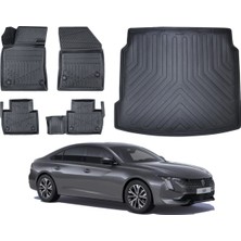 Kalite Oto Peugeot 508 2019 Model 3D Bagaj Havuzu+3d Araca Özel Paspas Takımı Luxury Serisi