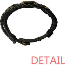 DIY Thinker  9 Excavator Projesi Doğum Günü Deri Kaplı Ocean Bracelet Wristband (Yurt Dışından)