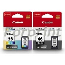 Canon Pg-46 Cl-56 Siyah/renkli Kartuş Set E404 E414 E464