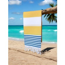 Cnr Garden %100 Pamuk Buldan Peştemal Plaj Havlusu Banyo Havlusu Çizgili Desenli Düz