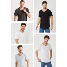 Tarz Cool Beyaz-Siyah-Kırık Beyaz-Antrasit-Gri Erkek Regular/normal Kesim Pis Yaka Kısa Kollu T-Shirt