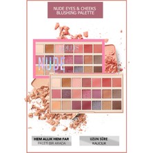 Lollis Nude & Eyes & Cheeks Blushing Palette /  Nude  Göz & Yanak Allık Paleti