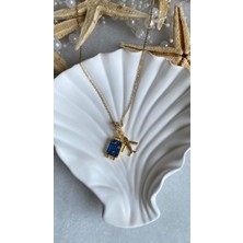 Atelier Licia Paslanmaz Çelik Seyahat Charm Gold Kolye