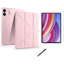 Coolacs Xiaomi Redmi Pad Pro 12.1 İnç Uyumlu Tri Fold Kalemlikli Tablet Kılıfı Ekran Koruyucu Kalem Seti