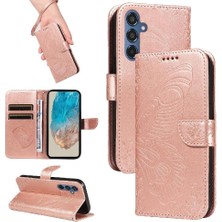 Samsung Galaxy M35 Ayrılabilir El Kayışı Kabartmalı Kelebek Için Flip Case (Yurt Dışından)