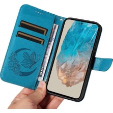 Samsung Galaxy M35 Ayrılabilir El Kayışı Kabartmalı Kelebek Için Flip Case (Yurt Dışından)