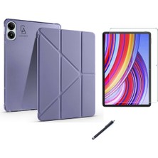 Coolacs Xiaomi Redmi Pad Pro 12.1 İnç Uyumlu Tri Fold Kalemlikli Tablet Kılıfı Ekran Koruyucu Kalem Seti