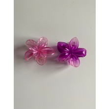 Yeşilçam Sepeti Kadın Büyük Boy ( 8 Cm) Renkli Lotus Toka Seti