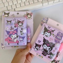 Hediye Vakti Kawaii Sanrioo Kuromi Karakterler Mini Defter Kalem Set