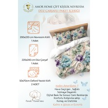 Amor Home Çift Kişilik  Pamuk Saten Nevresim Takımı Gold Marble