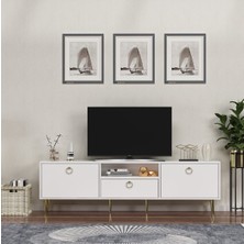 Demonte Home Mobilya Soledh 180 cm Tv Ünitesi Sehpası Beyaz