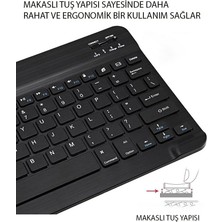 UmoTech Bluetooth Klavye Telefon Tablet Bilgisayar Uyumlu Slim Şarjlı Kablosuz Klavye