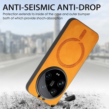 LR Joyful Xiaomi 14 Ultra Deri Ten-Dokunmatik Telefon Kılıfı Magsafe ile Uyumlu (Yurt Dışından)