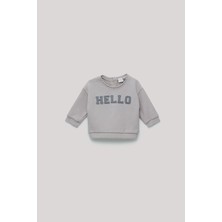 Layette Bg Store Erkek Bebek Gri Sweatshirt