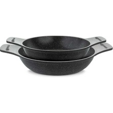 Thermoad 2'li Güveç Sahan Seti Granit Döküm Tava Seti 20CM 22CM (Yurt Dışından)
