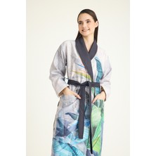 Yorka Desenli Baskılı Bornoz